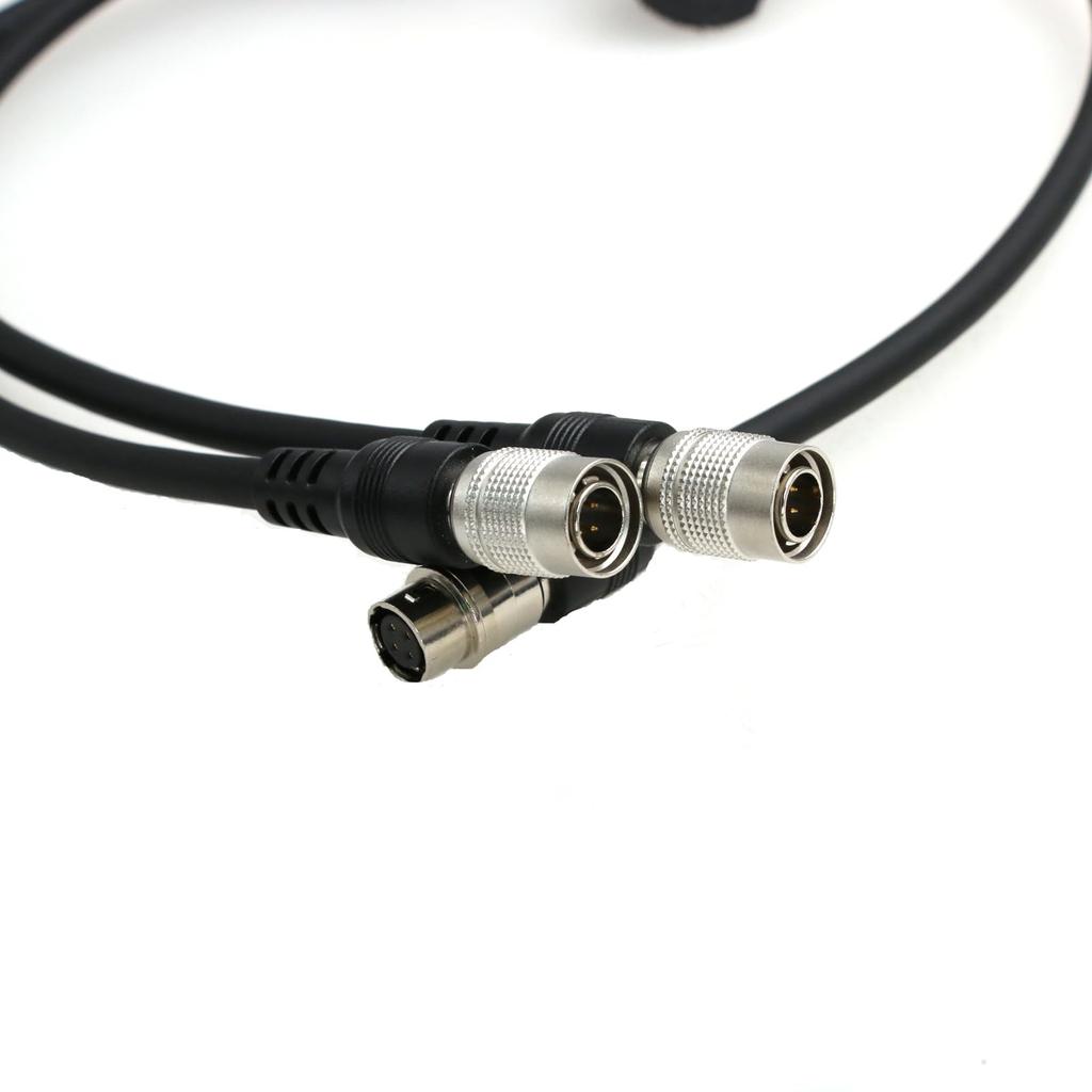 ZBLZGP Hirose Female to Dual Hirose Male Y Cable for Zoom F8 Mixer Sound Devices 688 644 633 4-Pin 4-Pin