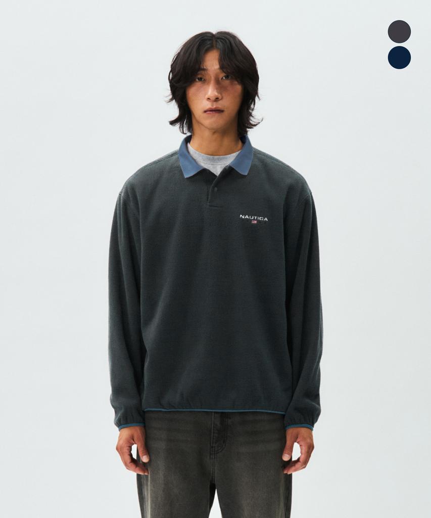 NAUTICA 83 Flag Polar Collar Sweatshirt Nfl2095