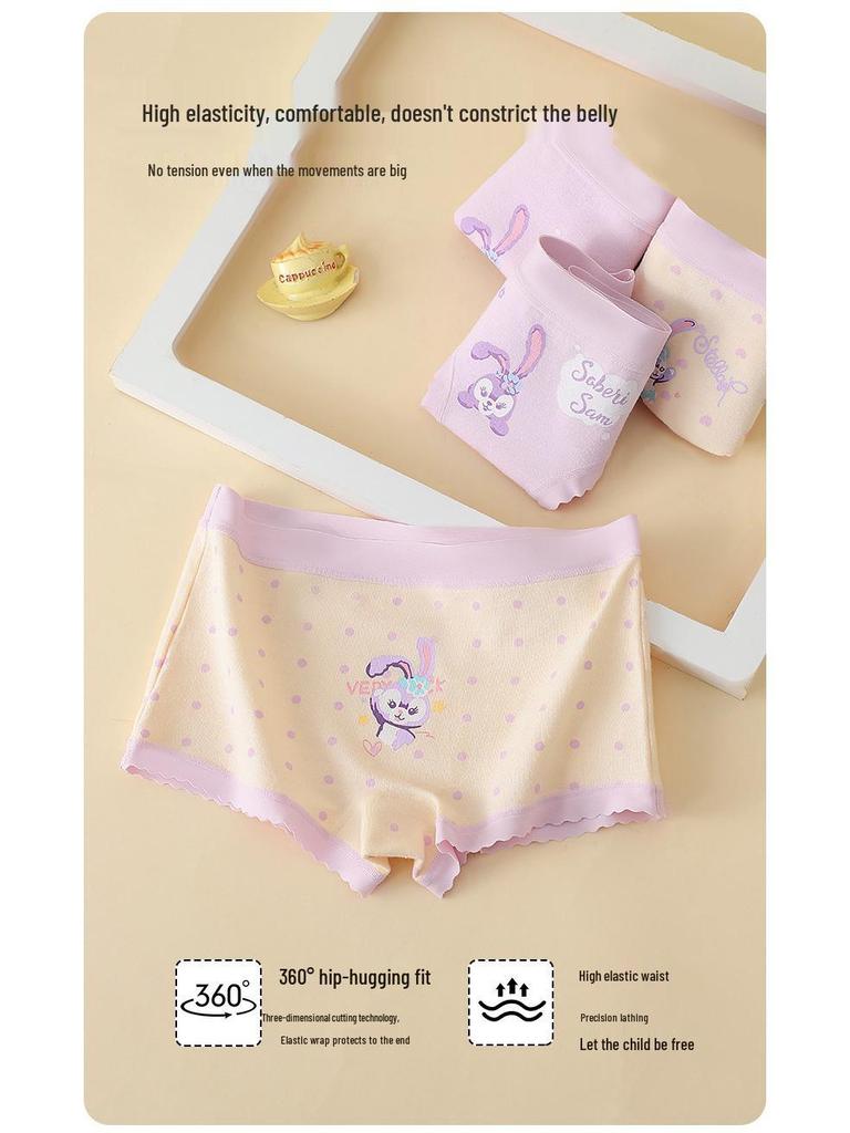 Reine Baumwollunterwäsche für Mädchen, Klasse A Boxer und Dreieckslips, Vier-Eck-Shorts für ältere Mädchen – Nicht einschneidendes Design