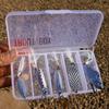 5Pcs Spoon Fishing Lure Spinnerbaits with Plastic Box