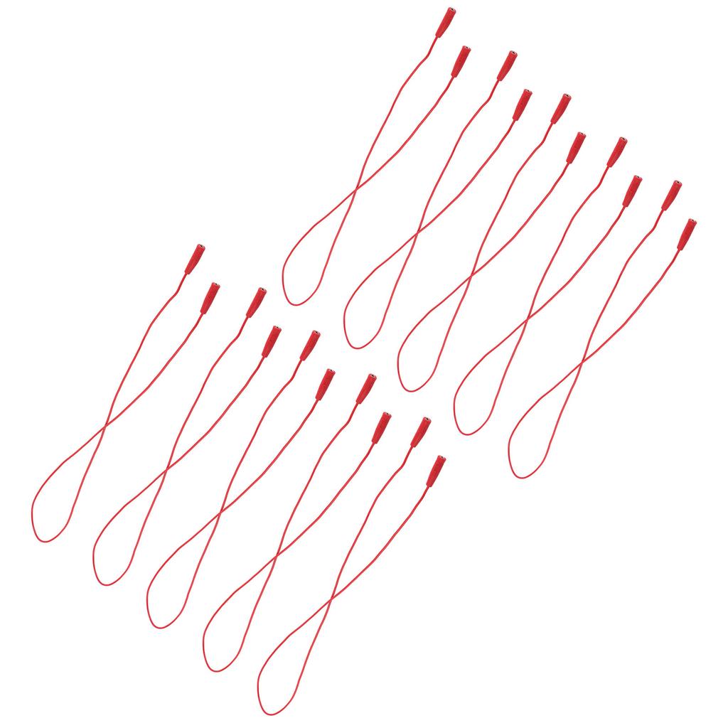 10 Sets 0.44mm² Electrical Extension Test Kit 2mm Female to Female Banana Socket J.70029 Red