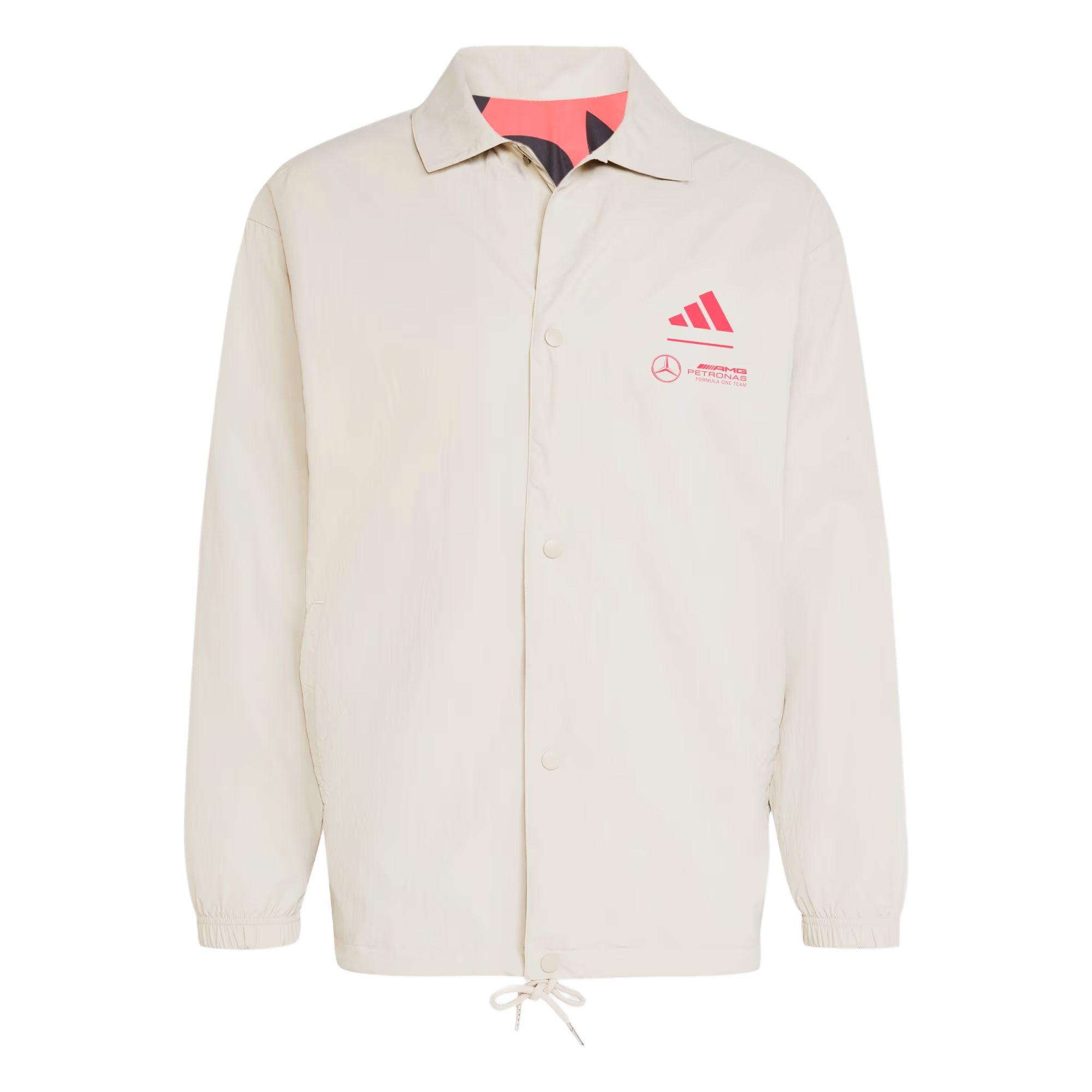 

Adidas Sportswear Mercedes - AMG Petronas Formula One Team Summer Coach Loose Comfortable Polo Long Sleeve Jacket Men jackets Light-Brown JW3362 M