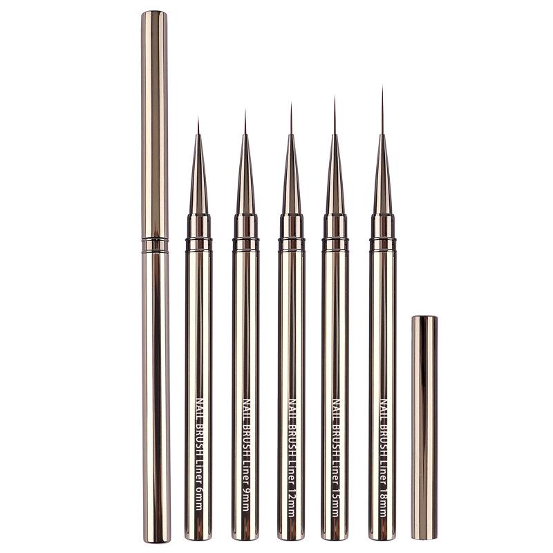5-Piece Extra Fine Japanese Nail Art Pen Set for Detailing and Face Painting