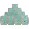 10pcs 6 Sided Glitter Dice for DND RPG Board Game Accessories Polyhedral Dice Set