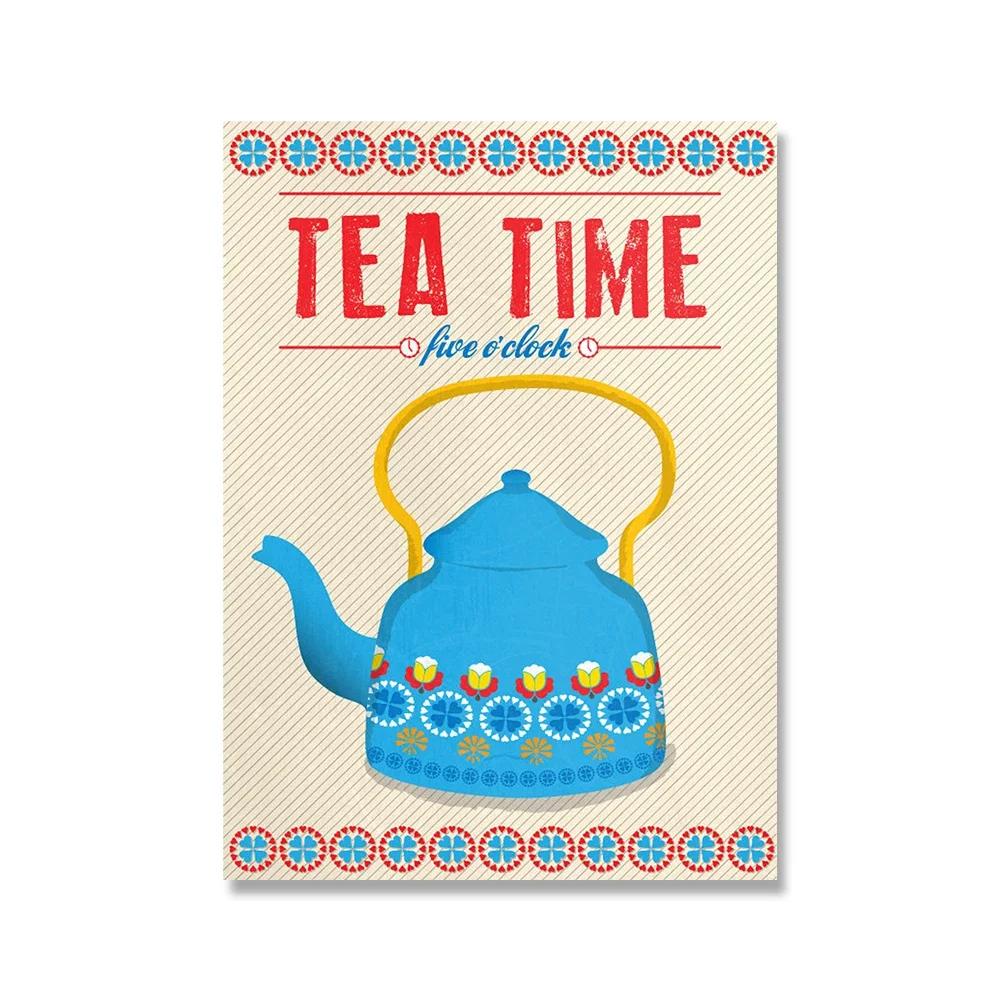 

Ретро Мороженое Холст Картина Современная кухня Декор комнаты Плакаты и принты Время чая Рыбы Еда Настенные картины для детей 21x30cm No Framed