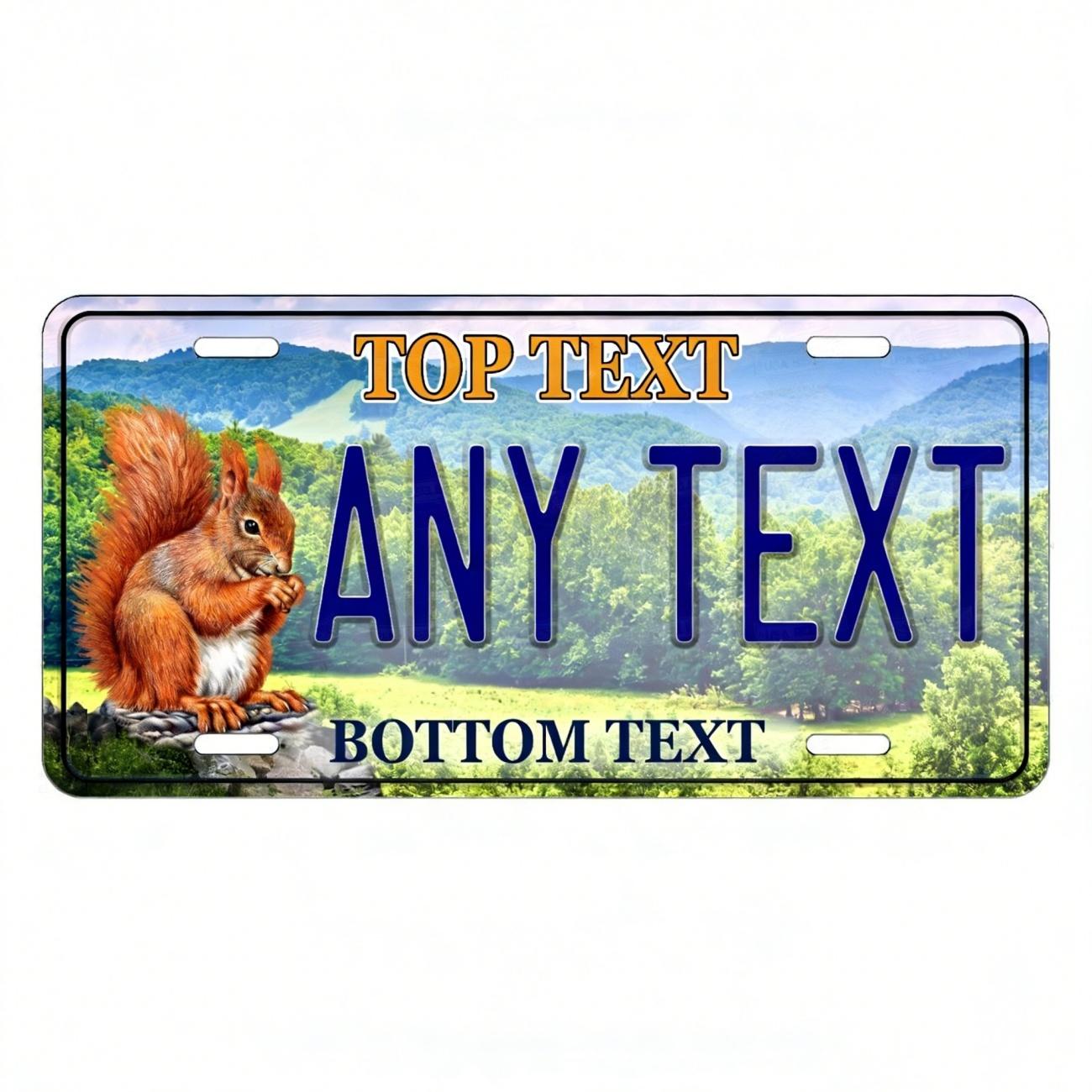 

Red Squirrel Personalized Decorative Metal Sign Home Decor белый