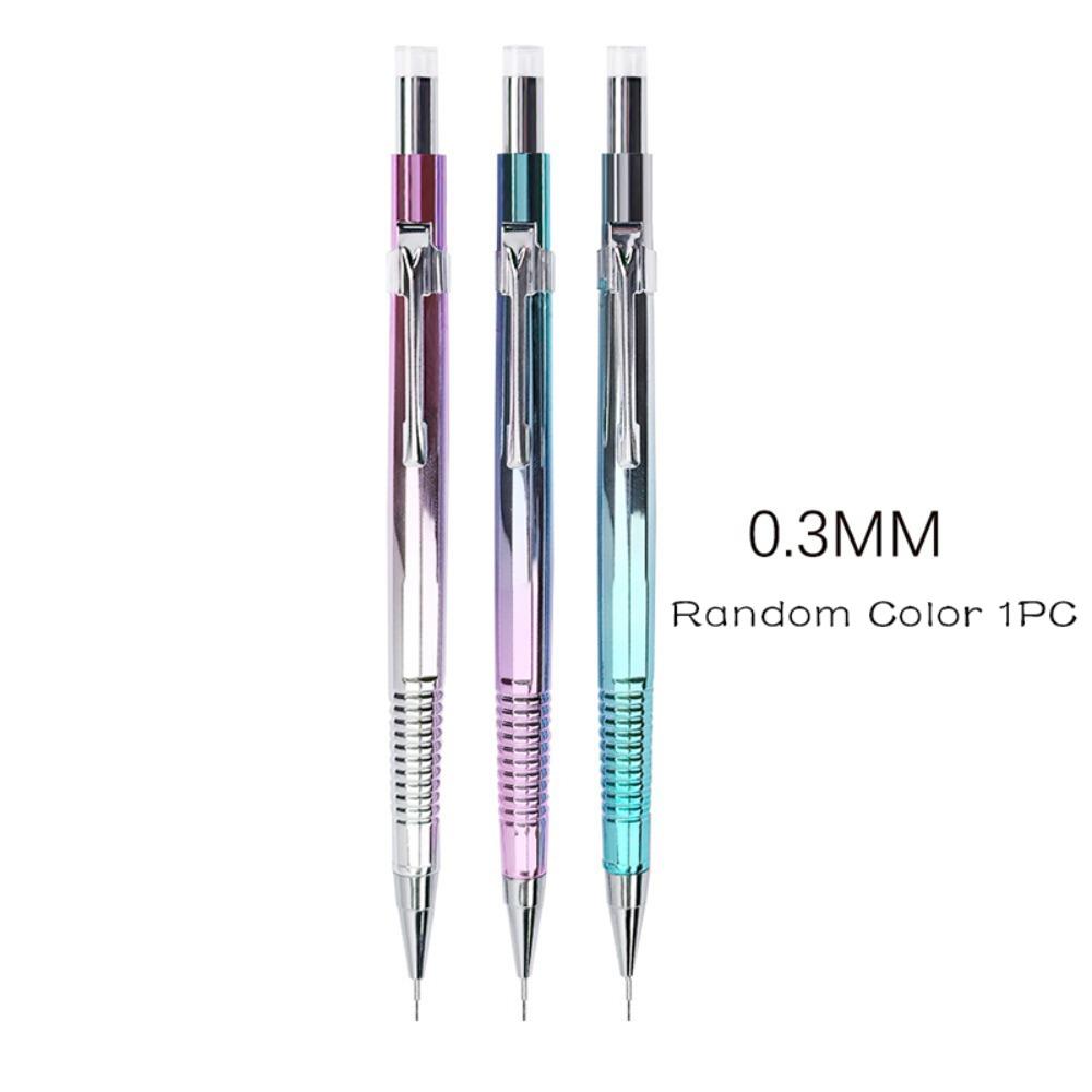 Kvalitní kovová mechanická tužka Dvojitá hlava 0,5/0,7/0,3/0,9 mm Propisovací tužka 2 v 1 Kuličkové pero Studenti