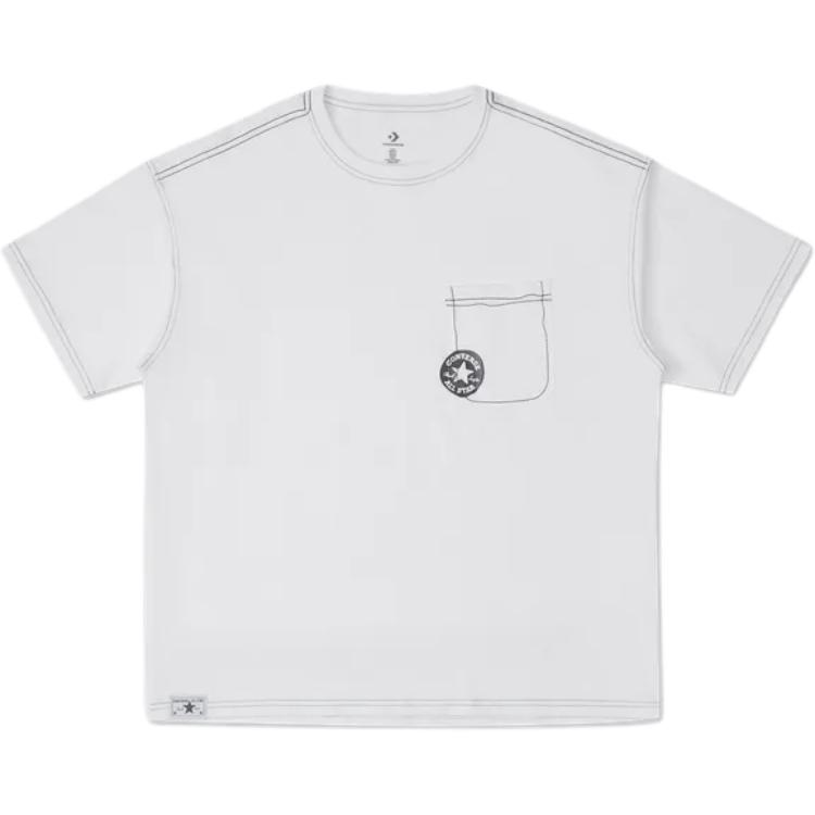 Converse T Shirts Men s White Crew Neck Moderate Straight Fit 10027256-A04 3XL