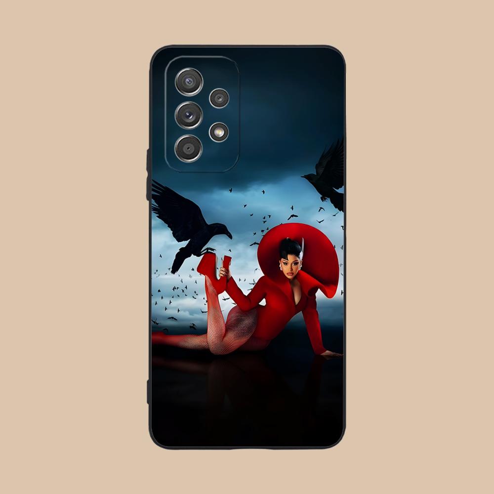 Cardi B Matte TPU Mobile Phone Case for Samsung Galaxy M55 54 42 35 34 33 32 23 22 15 14 13 12 F55 5G Colorful Cover