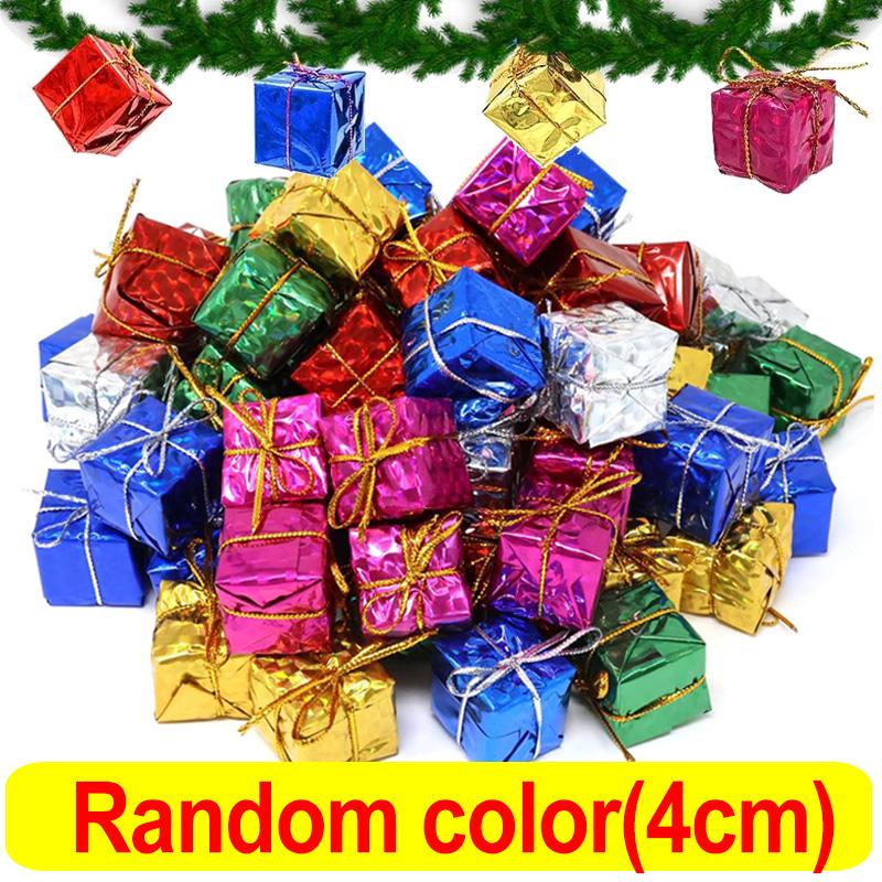

Мини рождественские подарочные коробки из пенопласта, рождественские маленькие подарочные украшения, подвески для рождественской елки для новогодних вечеринок, украшения, принадлежности 36pcs