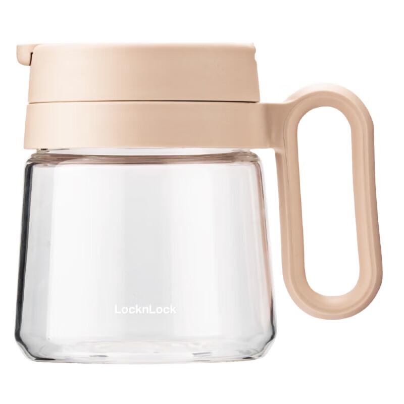 LocknLock 580ml Yellow Glass Breakfast Mug
