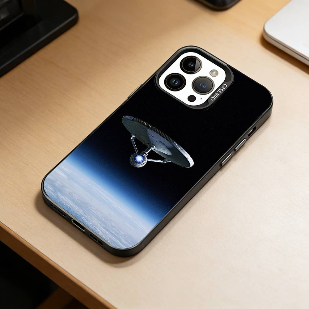 S-Star Trek Ships   Phone Case For iPhone 17,16,15,14,13,12,11 Plus,Pro Max,XS,Colorful Silver Black Cover