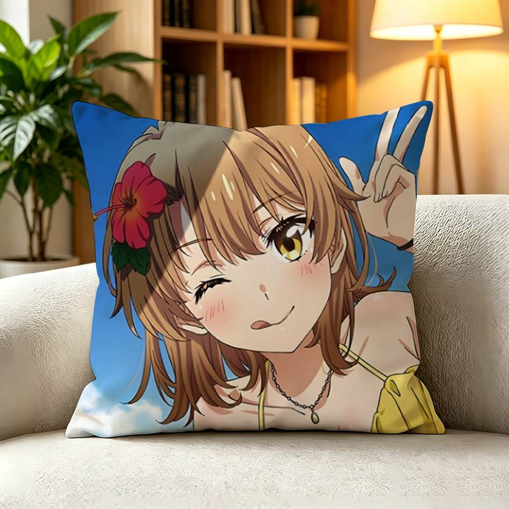 IIroha Isshiki My Teen Romantic Comedy SNAFU Pillow Case Square DoubleSided Sofa Cushion Cover Bedroom Bedside Pillow