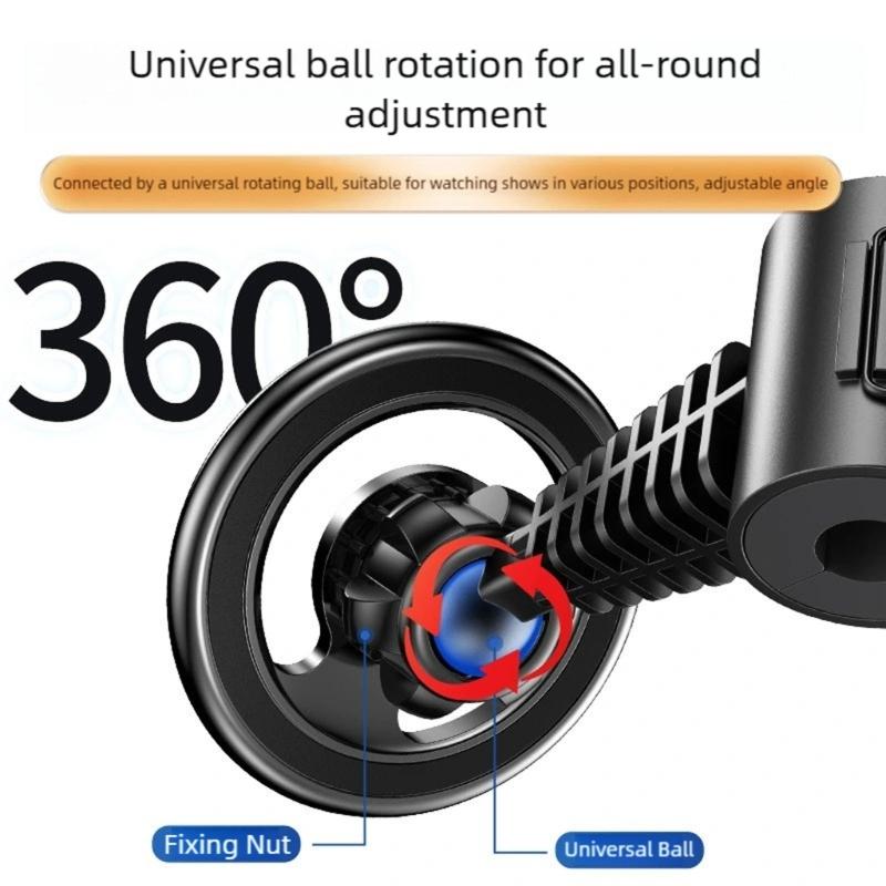 Rotating Magnetic Car Phone Holder Rack for Back Seat Universal Headrest Mount Zinc Alloy Construction Easy Installation