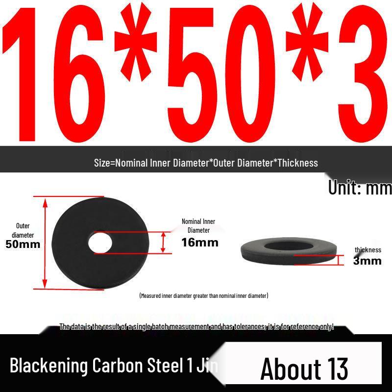 Blackened Thickened Oversized Metal Washer