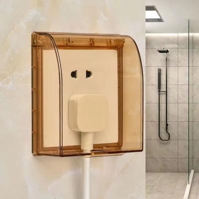 Self-Adhesive 86 Type Wall Socket Waterproof Box Prevent Electric Shock Plastic Switch Button Protection Cover Thickening Safe