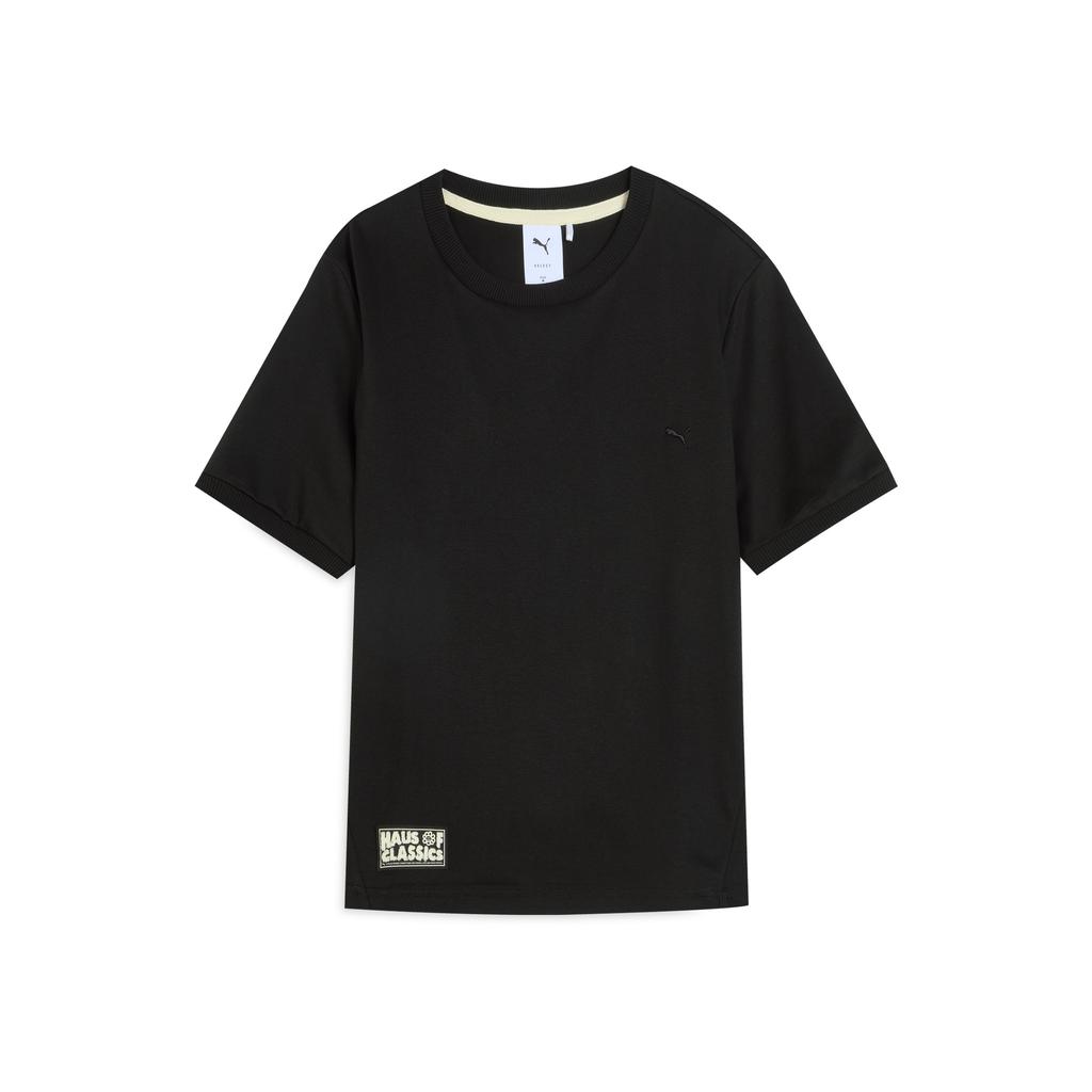 Puma Select Classics Vintage Badge Casual Crew Neck Short Sleeve T-Shirt Women T-Shirts Black 631564-01