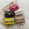 2025 New Fashionable Solid Color Chain Bag Texture Casual Armpit Bag Autumn and Winter Retro Foreign Style Lock Small Square Bag