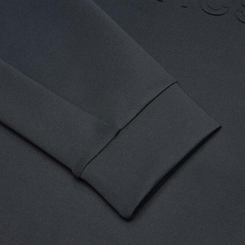 FILA Solid Color Round Neck Sports Casual Sweatshirt Men sweatshirt Deep-Black A61M342202A-BK