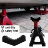 2PCS Universal Car Rubber Slotted Jack Stand Pad Lift Pads Adapter Repair Tool 3 / 6 Ton Frame Stand Rail Pinch Adaptor Black