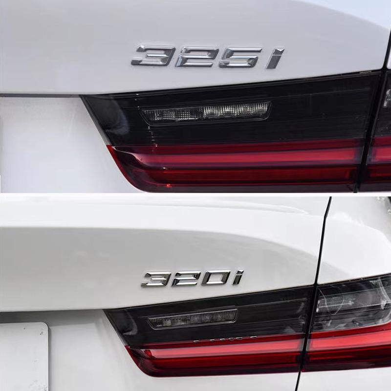 3D ABS Auto Stamm Buchstaben Logo Abzeichen Emblem Aufkleber Aufkleber Für BMW 3 Serie 320i 325i 328i 330i 335i 318i E90 F30 F31 F34