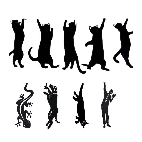 Metal Cat Bookmark Set Lightweight Iron Page Holders with Black Cat Design Non-Slip Bookmarks Gift for Book Lovers And Cat Enthusiasts