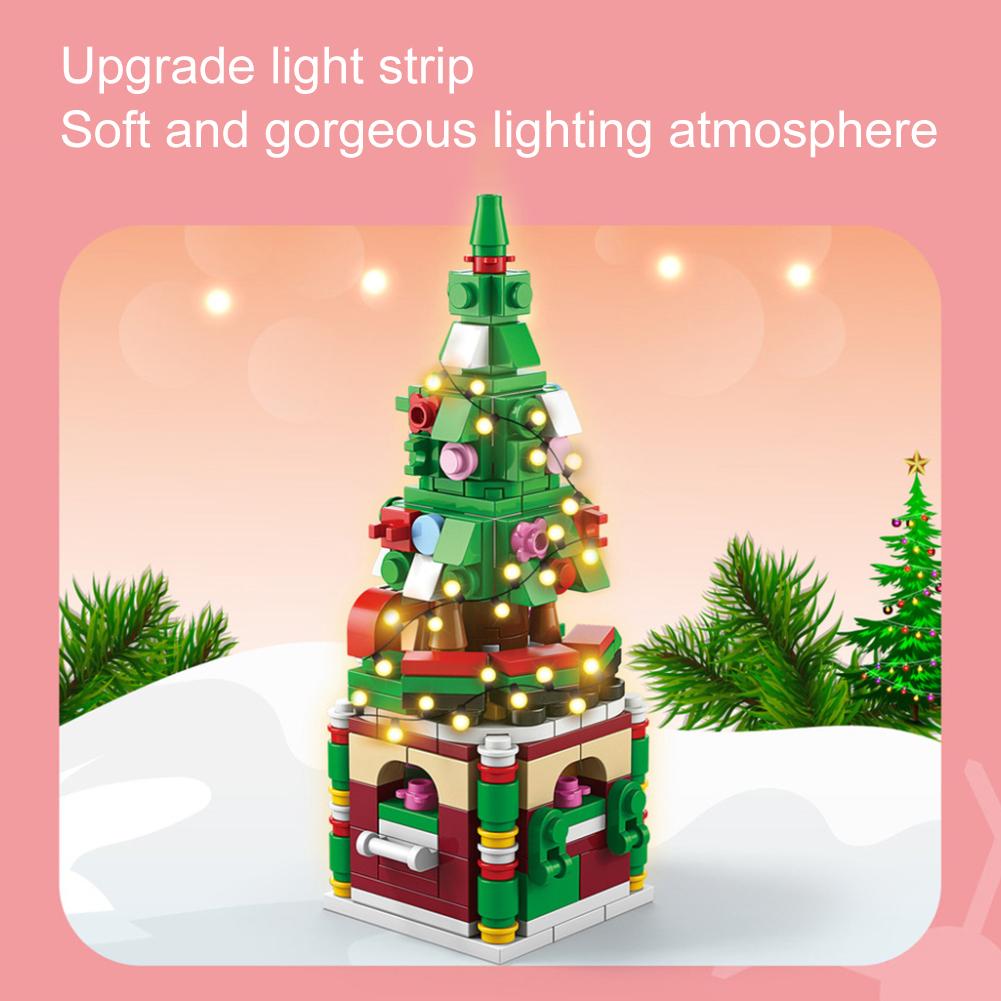 Christmas Theme Building Blocks Diy City Friends Tree House Bricks Toys For Children Xmas Gifts