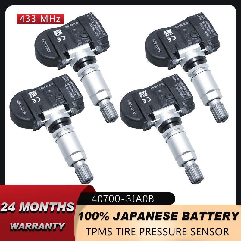TPMS SENSOR For INFINITI Q50 Q60 2016   FOR NISSAN Pathfinder 2018 MURANO 2015-2018 Tire Pressure Monitor 433mhz 407003JA0B 1 SET (4PCS)
