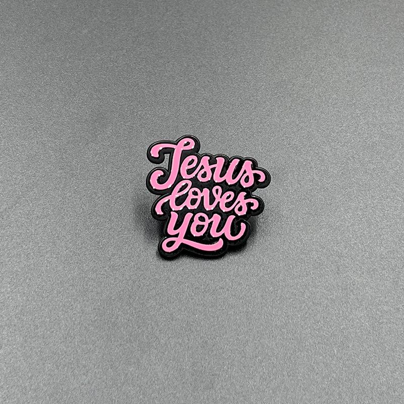 Motivational English Heart Alloy Enamel Brooch: Versatile Accessory for Clothing, Shoes, and Bags