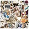 10/30/50PCS Vintage Art PVC Sticky Sticker Aesthetic DIY Decoration Scrapbooking School Supplies