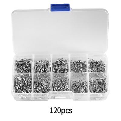 120 Pièces A# Émerillon Baril Laiton Anneaux Solides Connecteur Épingle Pêche
