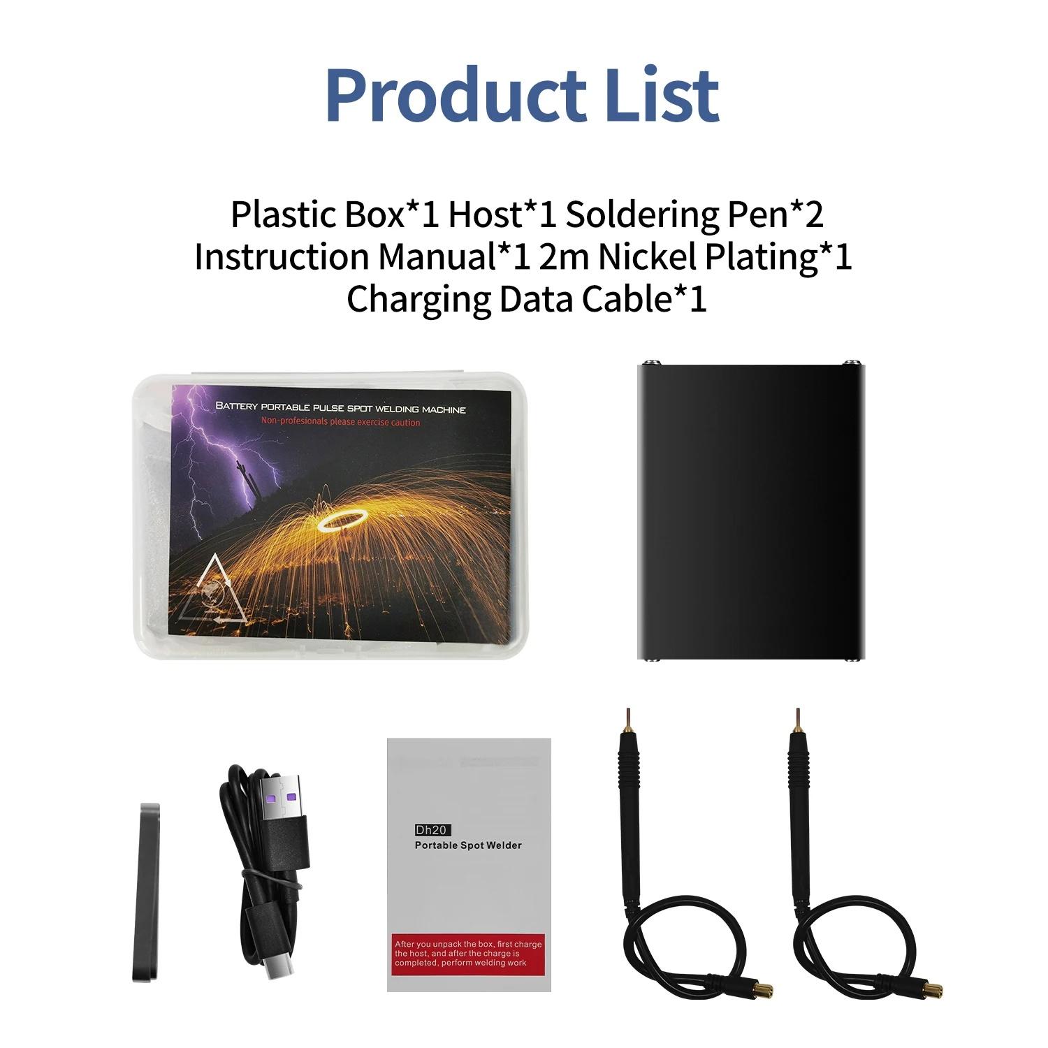 

DIY Spot Welder Handheld Portable Mini Spot Welding Machine With Spot Welding Pen Nickel Strip 18650 9 Gear Battery Spot Welder чорний