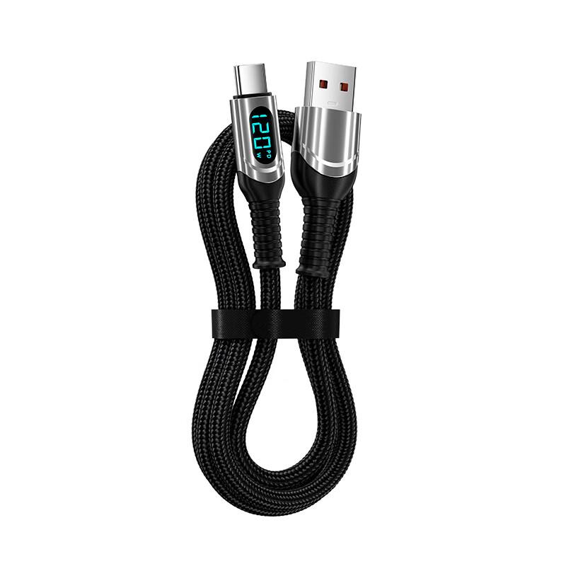 Shunwangshun 120W Fast Charging Data Cable with Smart Digital Display