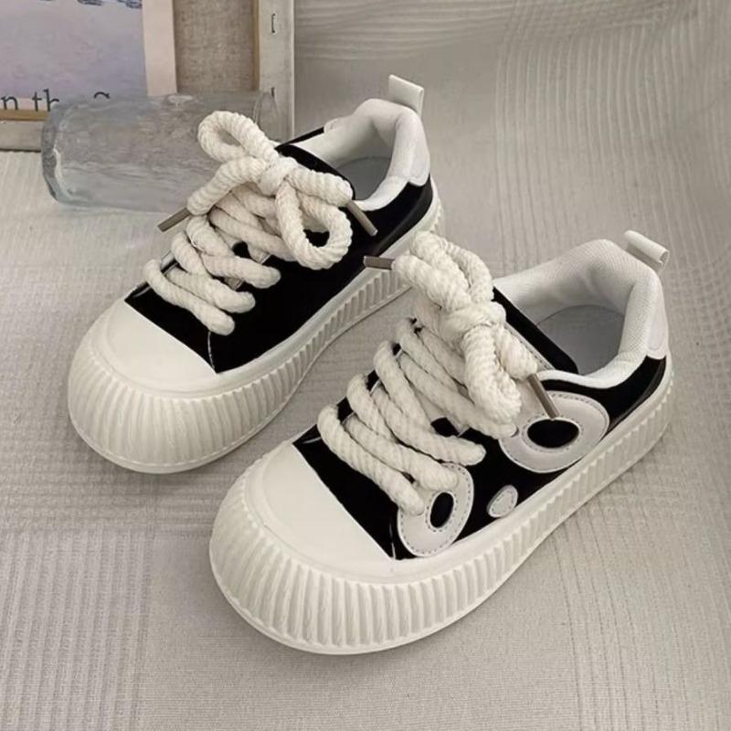 Explosive change super cute panda biscuit shoes little white shoes children's autumn niche original casual women's shoes versatile student board shoes