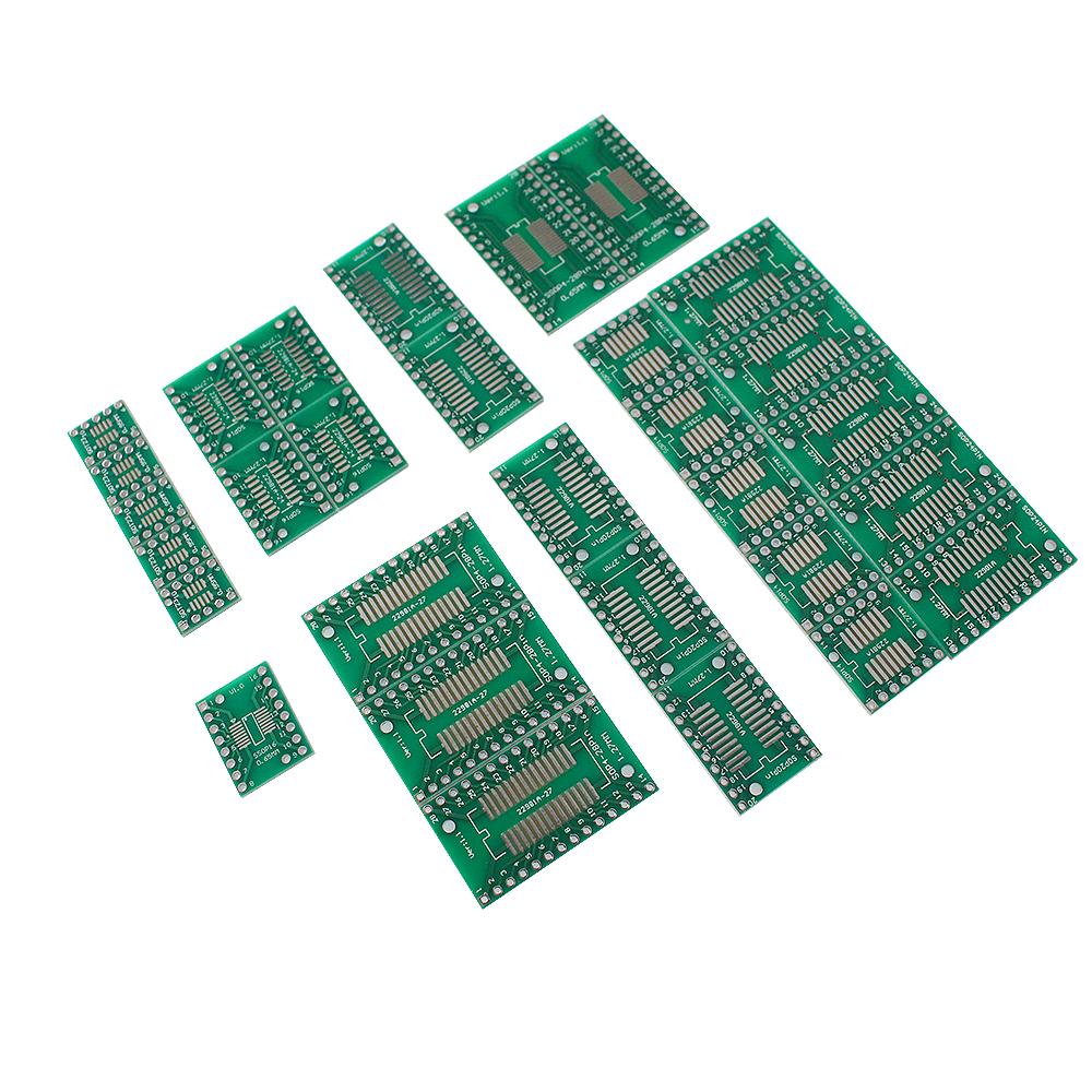 35PCS Double-Sided PCB Kit SMD Turn To DIP Adapter Converter Board SOP8 MSOP10 SOP14 SOP16 SOP20 SOP24  Electronic Components