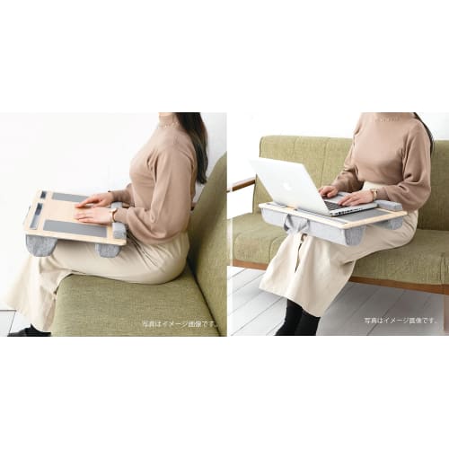 Nakabayashi, Digio2 Laptop/Tablet Knee Table Natural Wood Grain Z8914