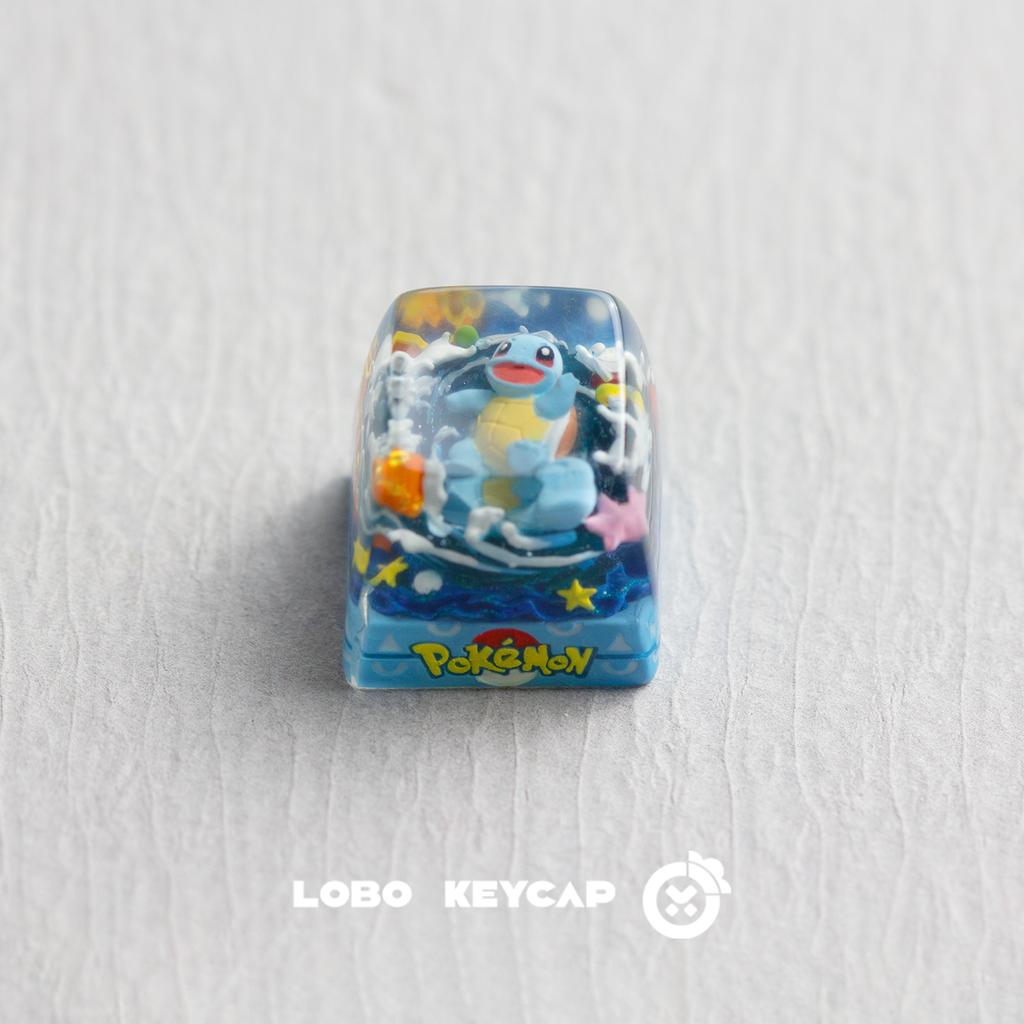 Pokemon Bulbasaur Charmander Transparent Keycap Keyboard Accessories Kawaii Anime Resin Shrink Drip Glue Keycap Oem Esc Original