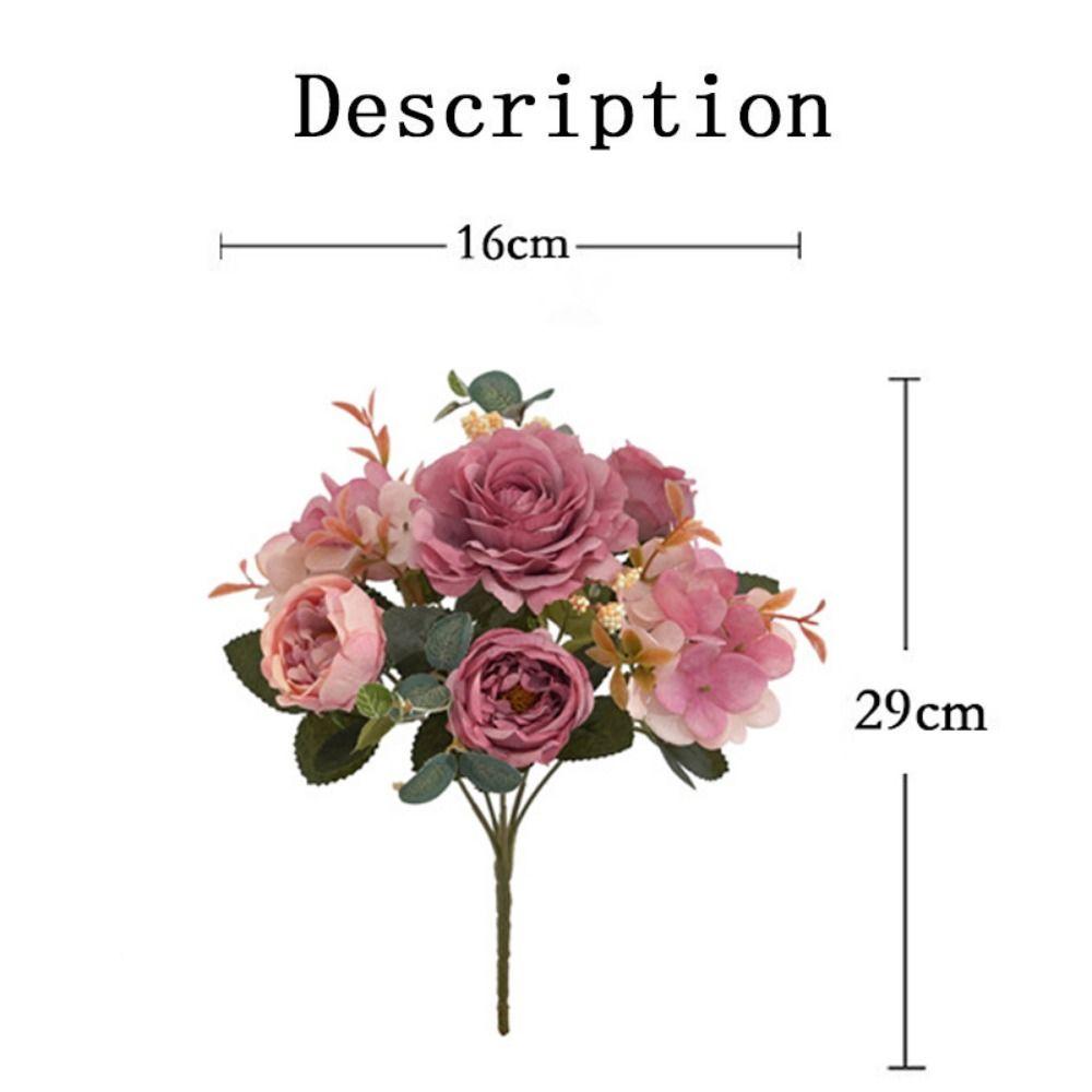 Accessories Simulation Peony Flower Silk Petals Faux Flower Fake Floral Bouquet  Home Decoration