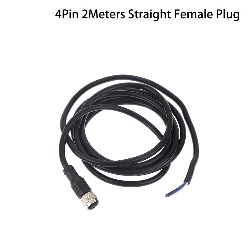 2/5Meters Aviation Plug Lead 4-pin Air Plug Cable With Straight Or Bend Female Head Used For M12 M18 Inductive Proximity Sensor