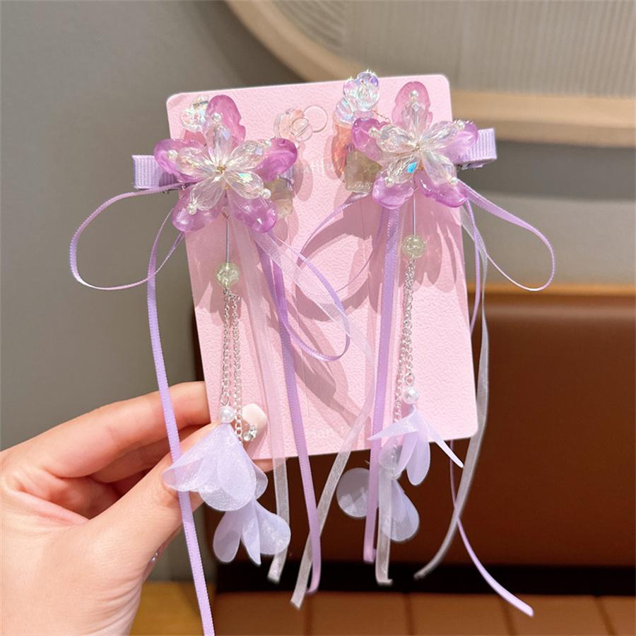 Fashion Chinese style Multi Meisjes Haar Clips Kwasten Bloem Haarspelden Kinderen Oudheid Hoofdband Butterfly Haar Accessoires