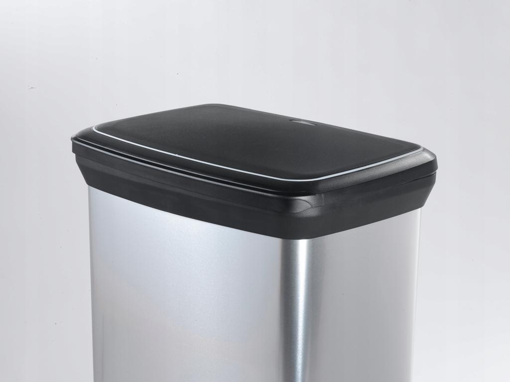 CURVER Mülleimer metallisiert mit Pedal 50 L