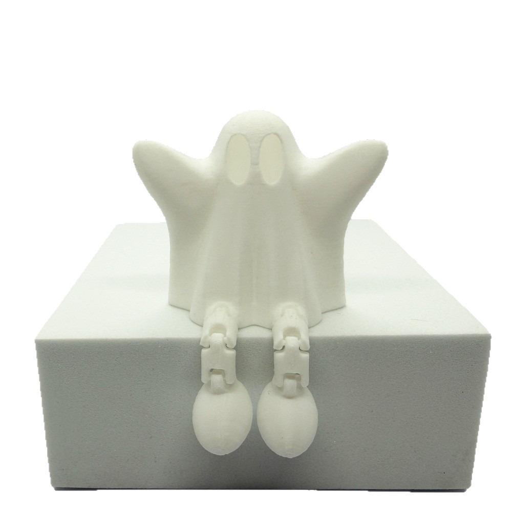 3D Printed Ghost Decorations with Movable Legs for Christmas and Halloween
