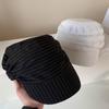 Equestrian Hat Striped Black And White Cap Women'S Summer Face Small Versatile Sun Hat Women'S Japanese