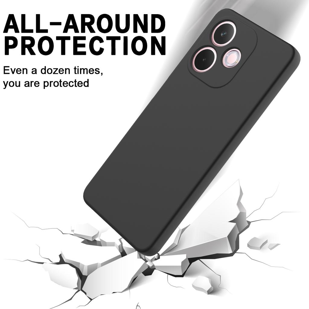 Pro Oppo A5 Pro 4G (Globální) Kryt na telefon z tekutého silikonu se zadním krytem a poutkem na ruku