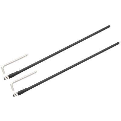 Uxcell 440mm Thin Guitar Lever with 4mm Tool for Electroacoustic Repair and Pack of 2 Bi-Directional L-Wrench, Tuner's Bass, Adjustment, Black,