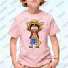 One Piece Japanese Anime Luffy Cartoon Graphic Print Tshirt For Children Summer Cotton Cosplay Tees Casual KidsAdult Tops