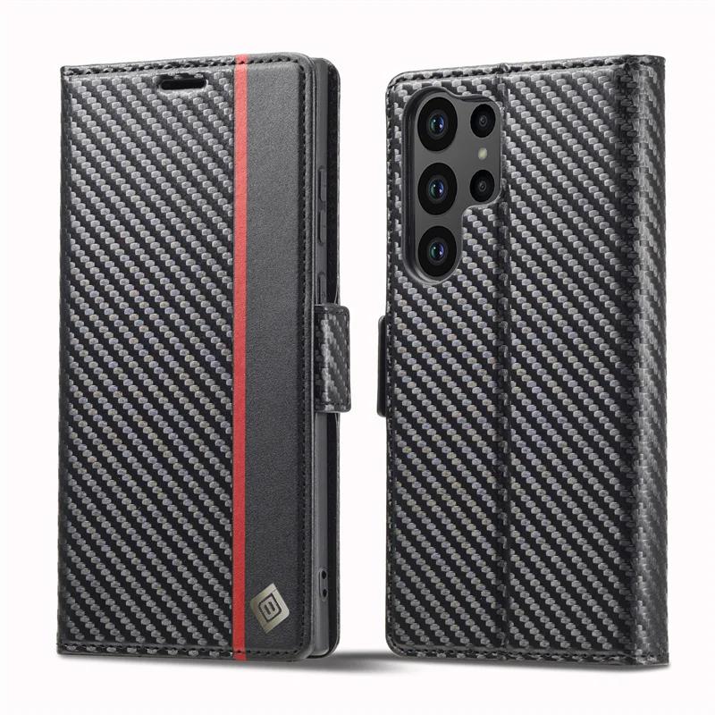 

Note20 Ultra Carbon Fiber Magnetic Case for Samsung Galaxy Note 20 Ultra Etui Samsung Note 20Ultra Soft Leather Flip Phone Funda Galaxy Note20 Ultra