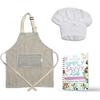 TOVLA JR. Apron Gift Set for Kids with Pocket for Boys and Girls, Comfortable Cotton Canvas for Baking and Cooking