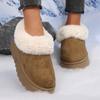 Fluffy Fur Platform Snow Boots Women Fashion Pearls Decor Non Slip Winter Ankle Boots Woman Thicken Plush Warm Cotton Shoes 43