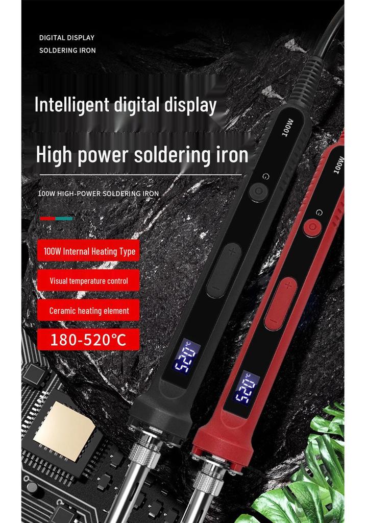 100W Electric Soldering Iron with Digital Temperature Control – Internal Heating & Constant Temperature for Precision Welding and Repair